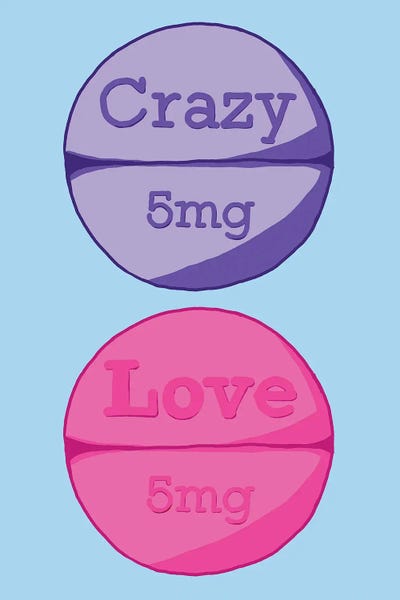 Pills: Crazy Love Pill Blue by Jaymie Metz