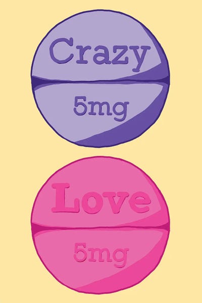 Pills: Crazy Love Pill Yellow by Jaymie Metz