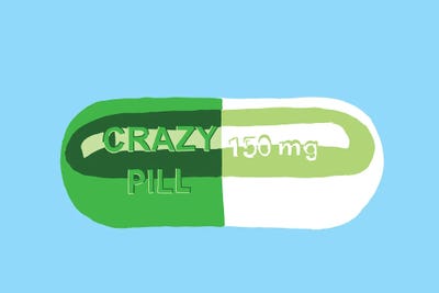 Crazy Pill Blue by Jaymie Metz art print