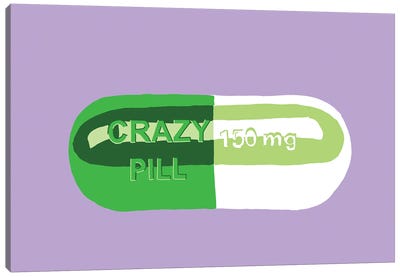 Crazy Pill Lavender Canvas Art Print - Pills