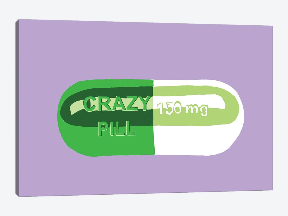 Crazy Pill Lavender by Jaymie Metz 1-piece Art Print