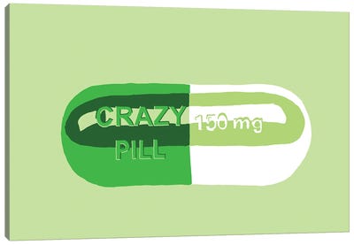 Crazy Pill Mint Canvas Art Print - Jaymie Metz