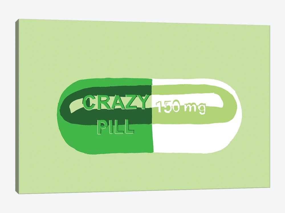 Crazy Pill Mint by Jaymie Metz 1-piece Canvas Artwork