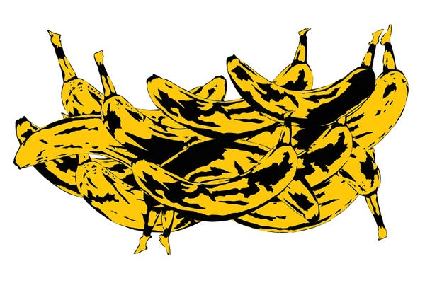 Jaymie Metz: Band Of Bananas II White by Jaymie Metz