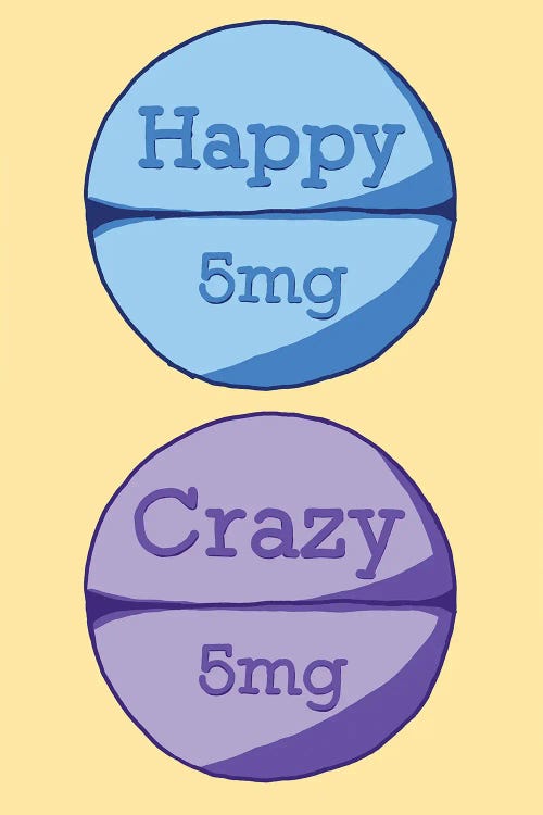 Happy Crazy Pill Yellow