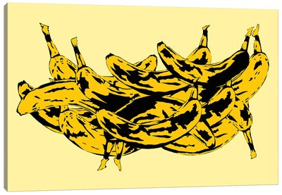 Band Of Bananas II Yellow Canvas Art Print - Banana Art