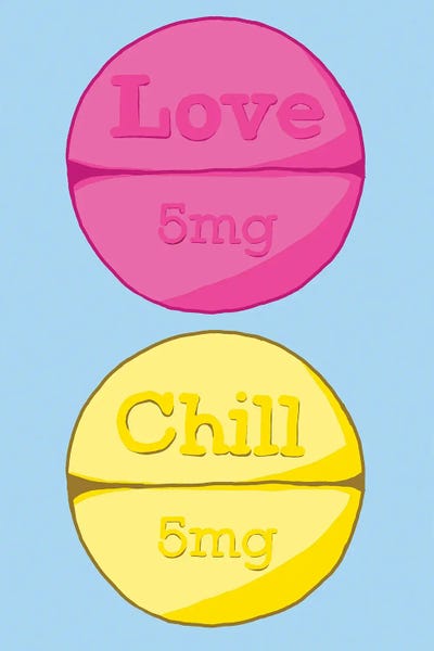 Pills: Love Chill Pill Blue by Jaymie Metz