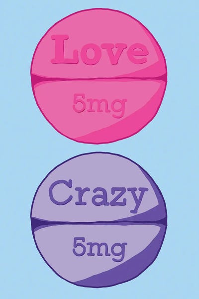 Pills: Love Crazy Pill Blue by Jaymie Metz