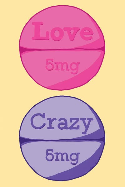 Pills: Love Crazy Pill Yellow by Jaymie Metz