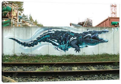 Croco Canvas Art Print - Street Art & Graffiti
