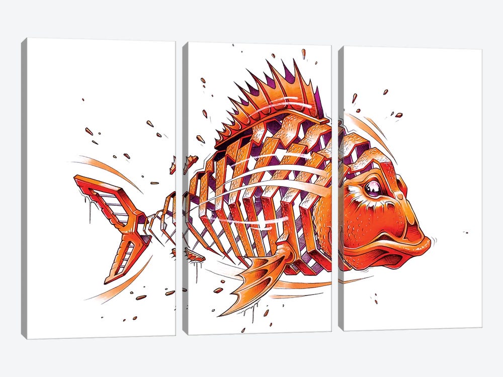 Fish by JAYN 3-piece Canvas Art