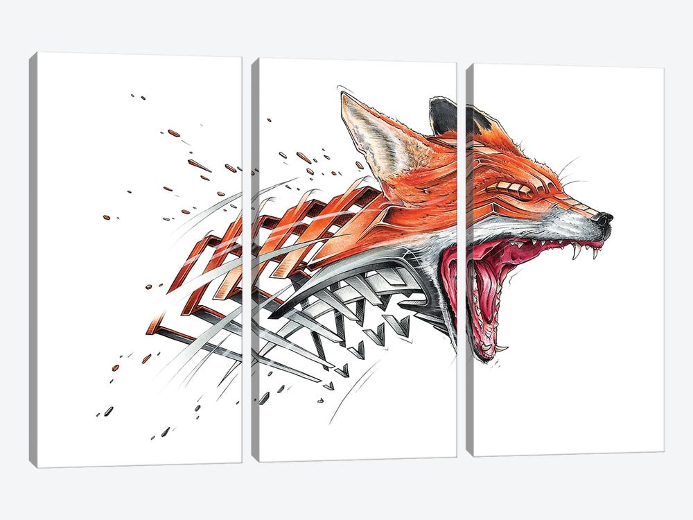 Fox by JAYN 3-piece Canvas Artwork