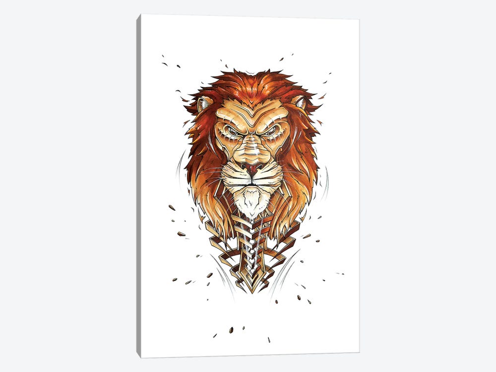 Lion by JAYN 1-piece Canvas Art Print