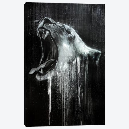 Lion in Black & White Canvas Print #JYN30} by JAYN Canvas Artwork