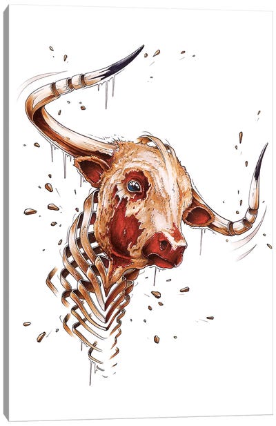 Bull Canvas Art Print - Bull Art