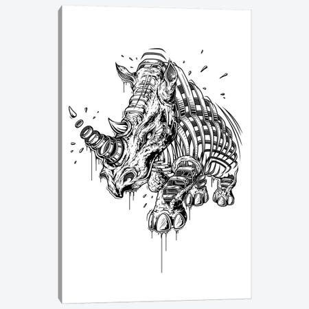 Rhino Canvas Print #JYN47} by JAYN Canvas Artwork