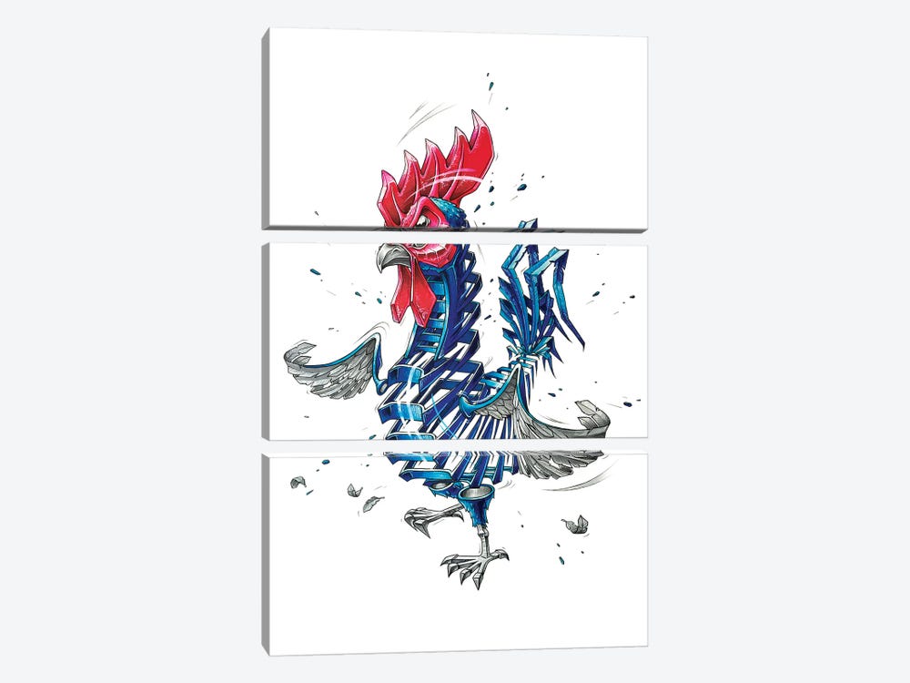 Rooster 3-piece Canvas Art