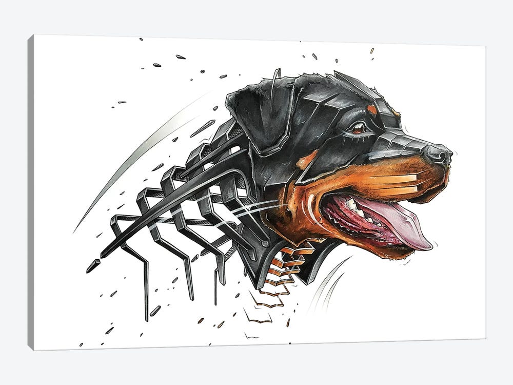 Rottweiler by JAYN 1-piece Art Print
