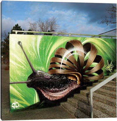 Snail Canvas Art Print - Street Art & Graffiti