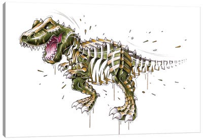 TRex Canvas Art Print - Kids Dinosaur Art