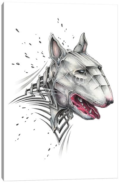 Bull Terrier Canvas Art Print - Bull Terrier Art