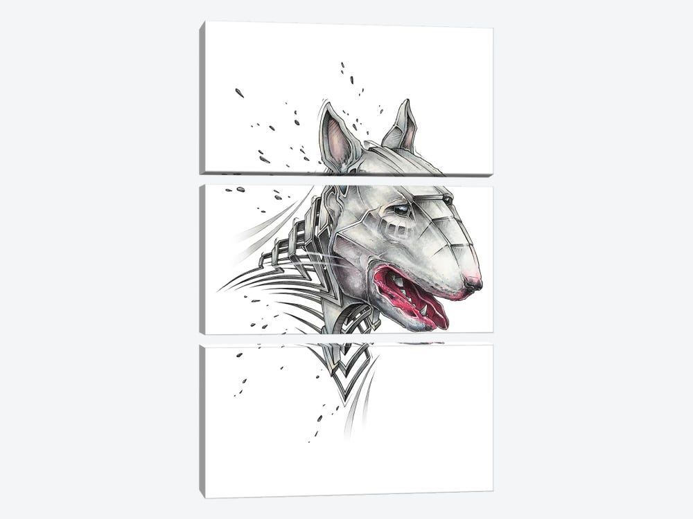 Bull Terrier by JAYN 3-piece Canvas Print