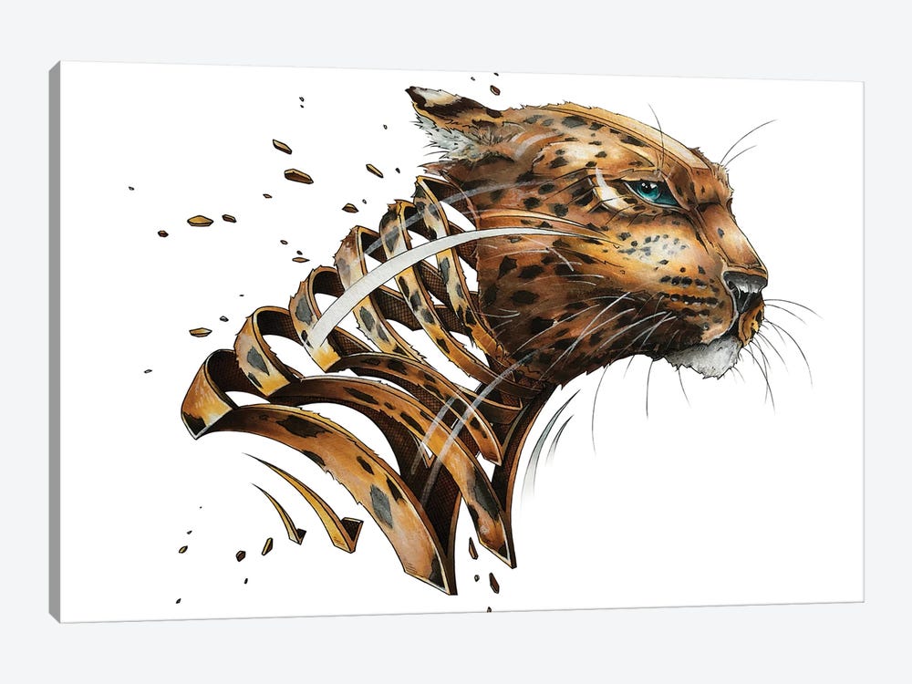 Leopard Slice by JAYN 1-piece Canvas Art Print