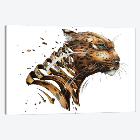Leopard Slice Canvas Print #JYN82} by JAYN Canvas Art Print