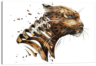 Leopard Slice Canvas Art Print - JAYN