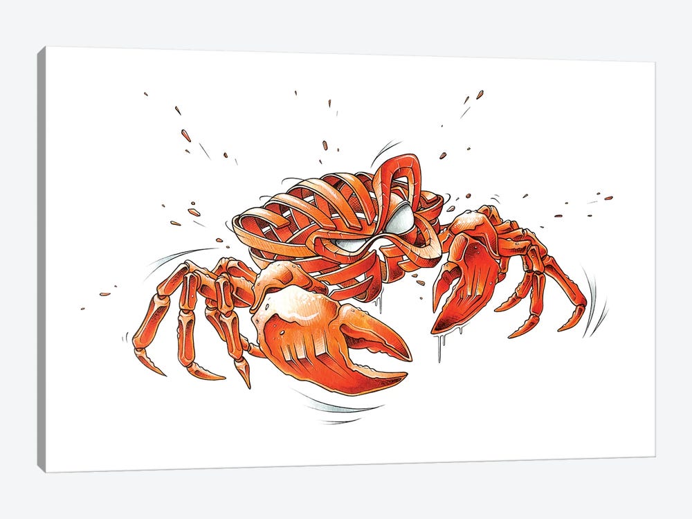 Crab by JAYN 1-piece Canvas Wall Art