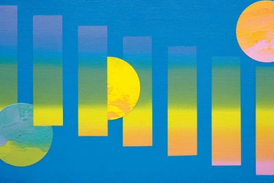 Abstract Moons by Jun Youngjin canvas print