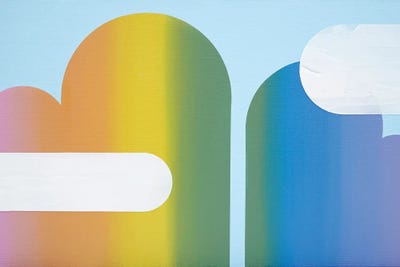 Rainbow Cylinders by Jun Youngjin canvas print