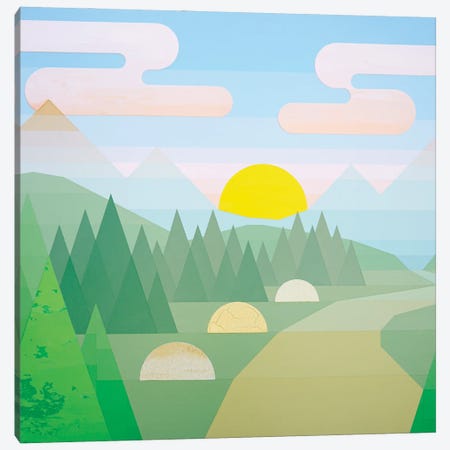 Sunrise in the Forest I Canvas Print #JYO106} by Jun Youngjin Canvas Wall Art
