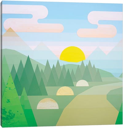 Sunrise in the Forest I Canvas Art Print - Jun Youngjin