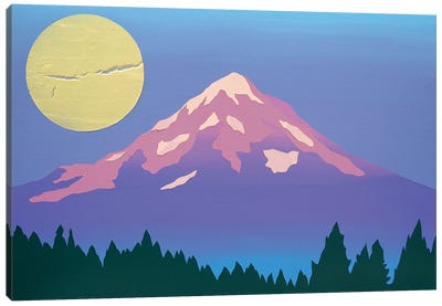 Blue Skies over the Mountain Top Canvas Art Print - I Can't Believe it's Not Digital