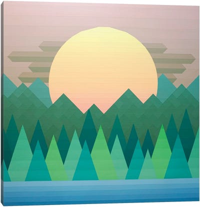Sunset in the Forest Canvas Art Print - Jun Youngjin