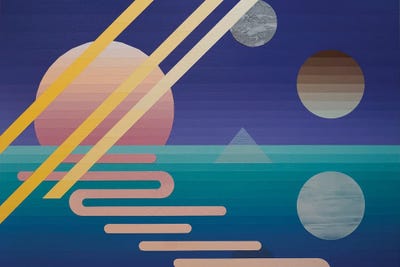 Retro Moonscape by Jun Youngjin acrylic art print