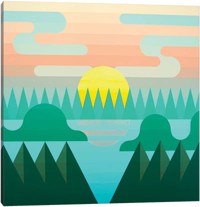 Sunrise in the Forest II Canvas Art Print - Jun Youngjin