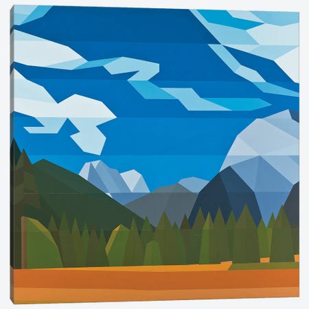 Blue Skies in the Forest Canvas Print #JYO121} by Jun Youngjin Art Print