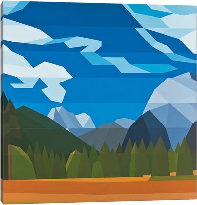 Blue Skies in the Forest Canvas Art Print