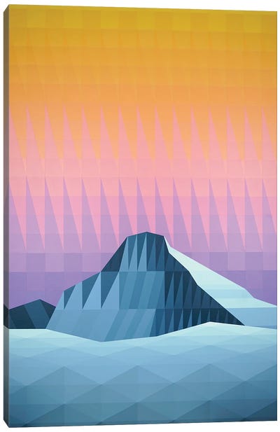 Sunrise over the Snowy Peaks Canvas Art Print - Snowy Mountain Art