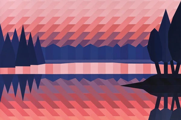 Jun Youngjin: Pink Forest Sunset by Jun Youngjin