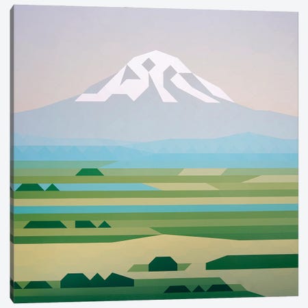 Mountain on the Green Canvas Print #JYO128} by Jun Youngjin Canvas Art Print