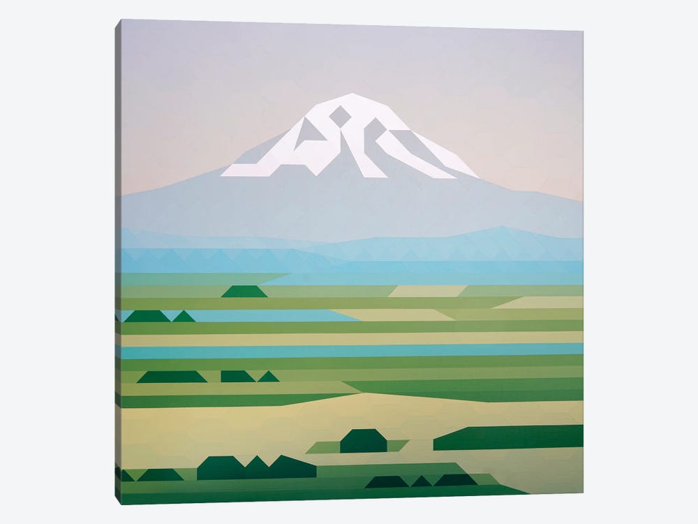 Mountain on the Green by Jun Youngjin 1-piece Canvas Art