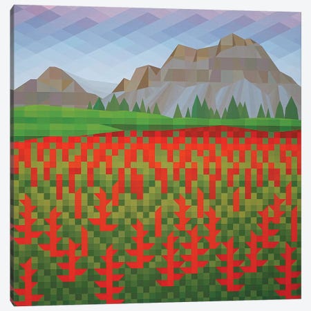 Field of Poppies Canvas Print #JYO13} by Jun Youngjin Canvas Print