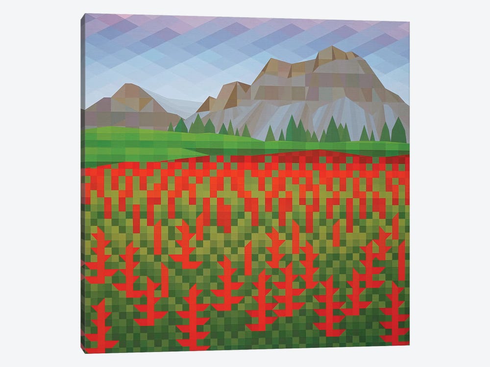 Field of Poppies by Jun Youngjin 1-piece Canvas Wall Art