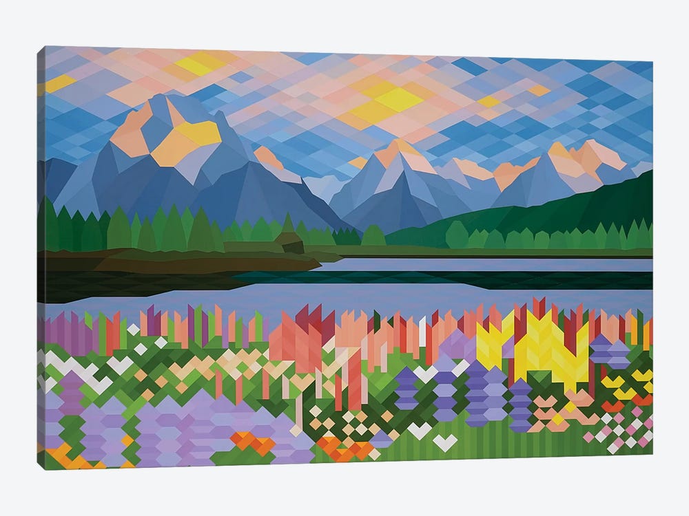 Flower Fields by Jun Youngjin 1-piece Canvas Print
