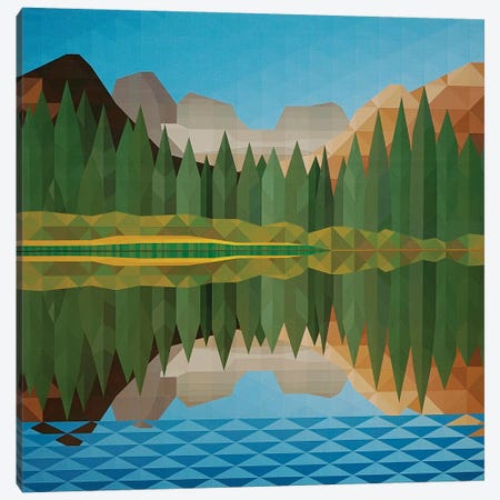 Lake Reflection Canvas Print #JYO18} by Jun Youngjin Canvas Print