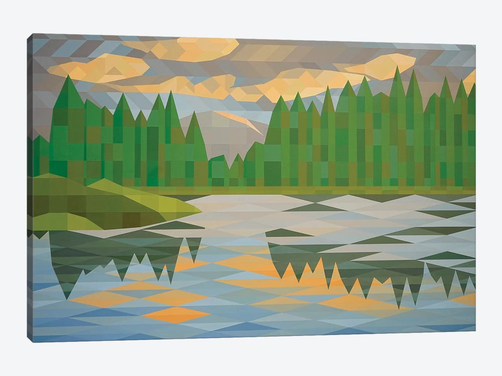 Lake Reflection II by Jun Youngjin 1-piece Canvas Artwork