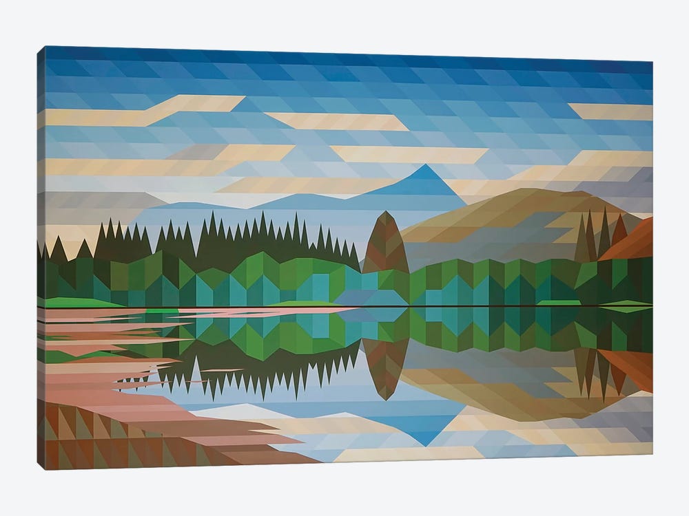 Lake Reflection III by Jun Youngjin 1-piece Canvas Art